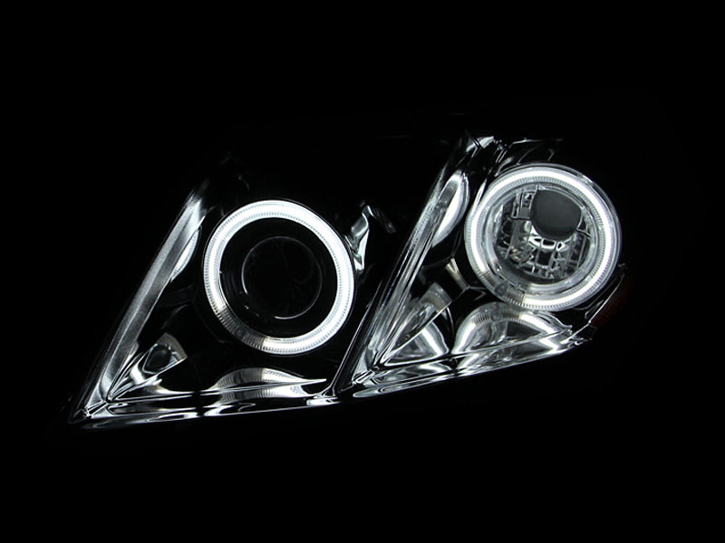 ANZO USA Toyota Camry Projector Headlights W/ Halo Chrome; 2007-2009 - eliteracefab.com