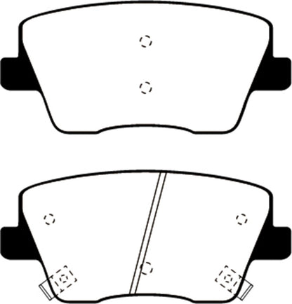 EBC 2019+ Hyundai Veloster N (2nd Gen) 2.0L Turbo Yellowstuff Rear Brake Pads - eliteracefab.com