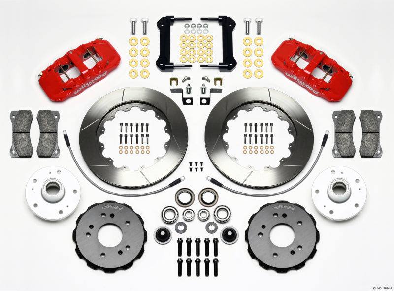 Wilwood AERO6 Front Truck Kit 14.25in Red 97-03 Ford F150 - eliteracefab.com