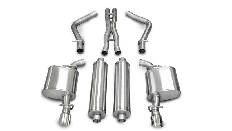 Corsa 05-10 Dodge Charger No Towing Hitch R/T 5.7L V8 Polished Xtreme Cat-Back Exhaust - eliteracefab.com
