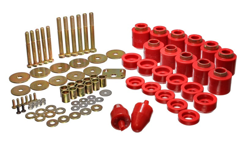 Energy Suspension 1in Body Lift Kit - Red - eliteracefab.com