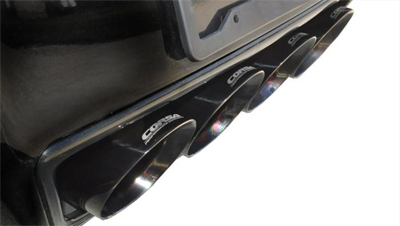 Corsa 2015 Chevy Corvette Z06 3in Axle Back Exhaust, Black Quad 4.5in Tip (Xtreme) - eliteracefab.com