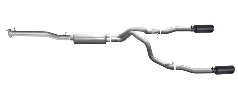 Gibson 15-18 Chevrolet Silverado 1500 LS 5.3L 3in/2.25in Cat-Back Dual Split Exhaust - Black Elite Gibson