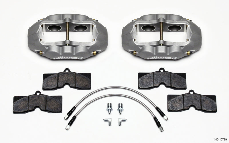 Wilwood D8-4 Front Caliper Kit Clear Corvette C2 / C3 65-82 - eliteracefab.com