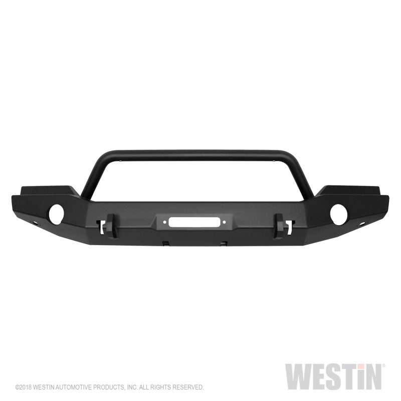 Westin 07-18 Jeep Wrangler JK WJ2 Full Width Front Bumper w/Bull Bar Textured Black Westin