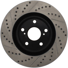 Load image into Gallery viewer, STOPTECH 07-09 LEXUS ES 250/ES 300/ ES330/ES350 SPORTSTOP SLOTTED &amp; DRILLED LEFT FRONT ROTOR, 127.44146L - eliteracefab.com