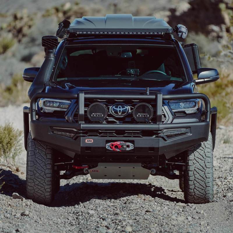 ARB 16-23 Toyota Tacoma Summit MKII Bumper Kit w/ LED Fog Lights & Winch Install Kit - Black ARB