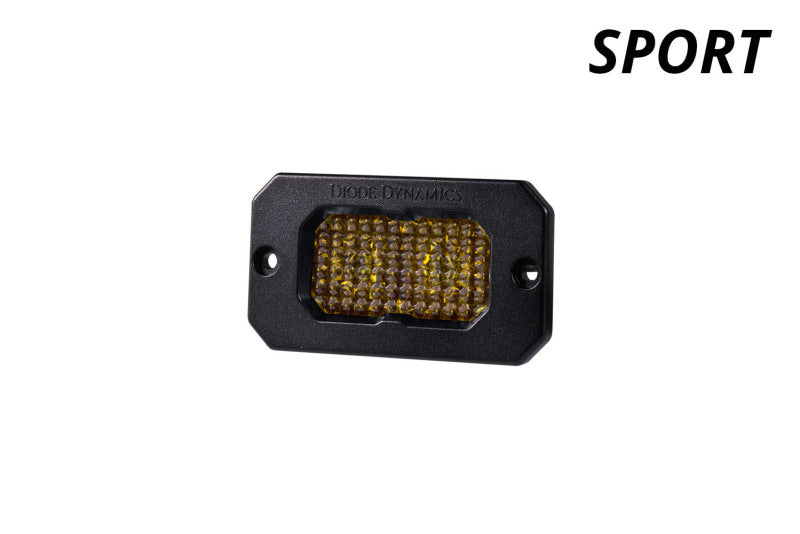 Diode Dynamics Stage Series 2in LED Pod Sport - Yellow Combo Flush ABL (Single)