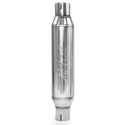 MBRP Universal Resonator 2.5in inlet/outlet 16in body 20in overall T304 - eliteracefab.com