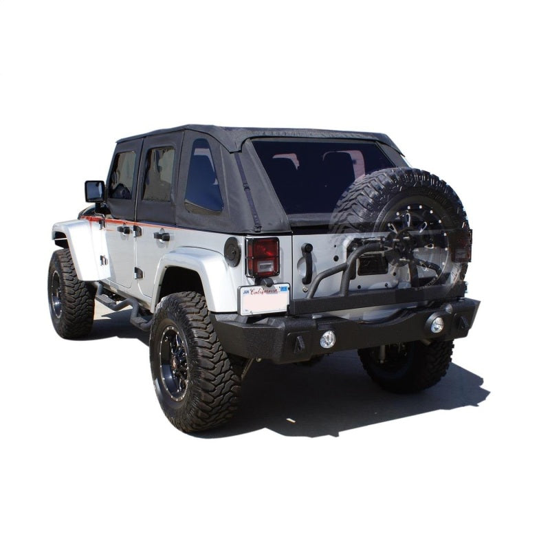 Rampage 2007-2018 Jeep Wrangler(JK) Recovery Bumper Rear - Black - eliteracefab.com