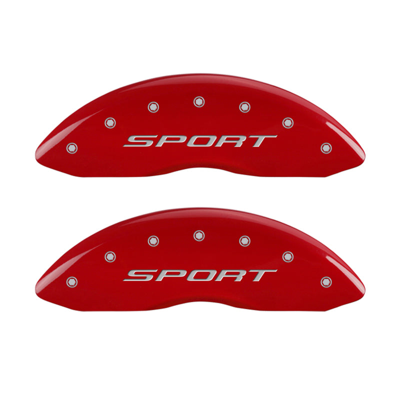 MGP 4 Caliper Covers Engraved Front & Rear 2015/Sport Red Finish Silver Char 2018 Ford Fusion MGP