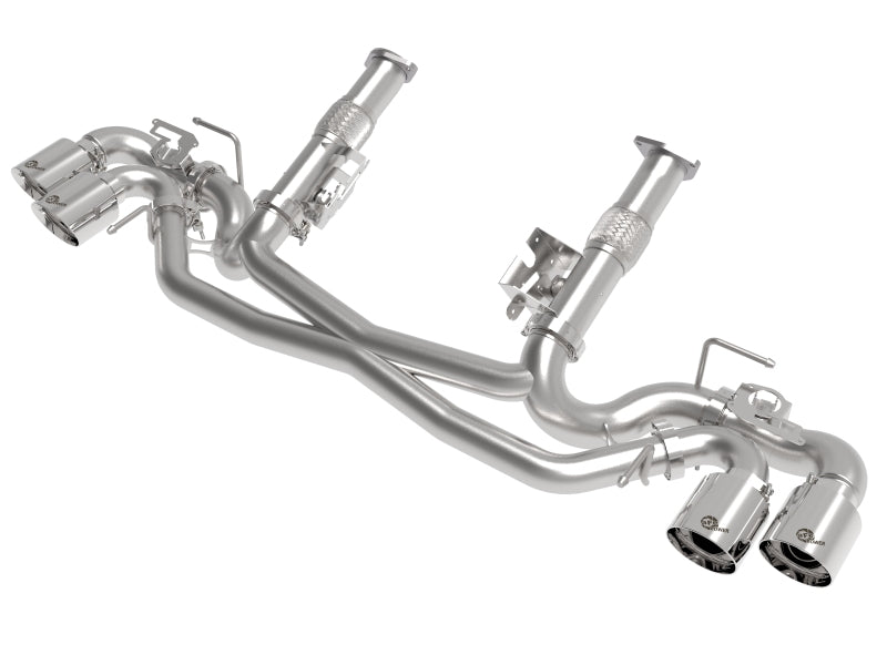 AFe MACH Force-Xp 304 Stainless Steel Cat-Back Exhaust Polished 2020 Chevrolet Corvette C8 - eliteracefab.com