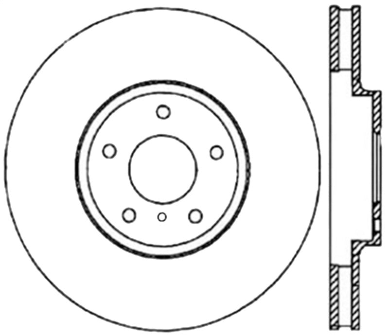 StopTech 06-18 Nissan Maxima SportStop Cryo Slotted & Drilled Front Right Rotor Stoptech