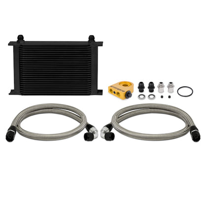 Mishimoto Universal Thermostatic 25 Row Oil Cooler Kit (Black Cooler) - eliteracefab.com