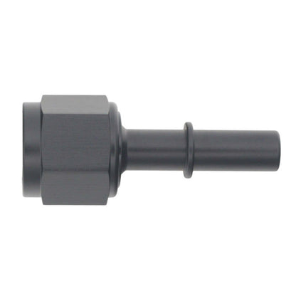 DeatschWerks 8AN Female Flare Swivel to 3/8in Male EFI Quick Disconnect - Anodized Matte Black DeatschWerks