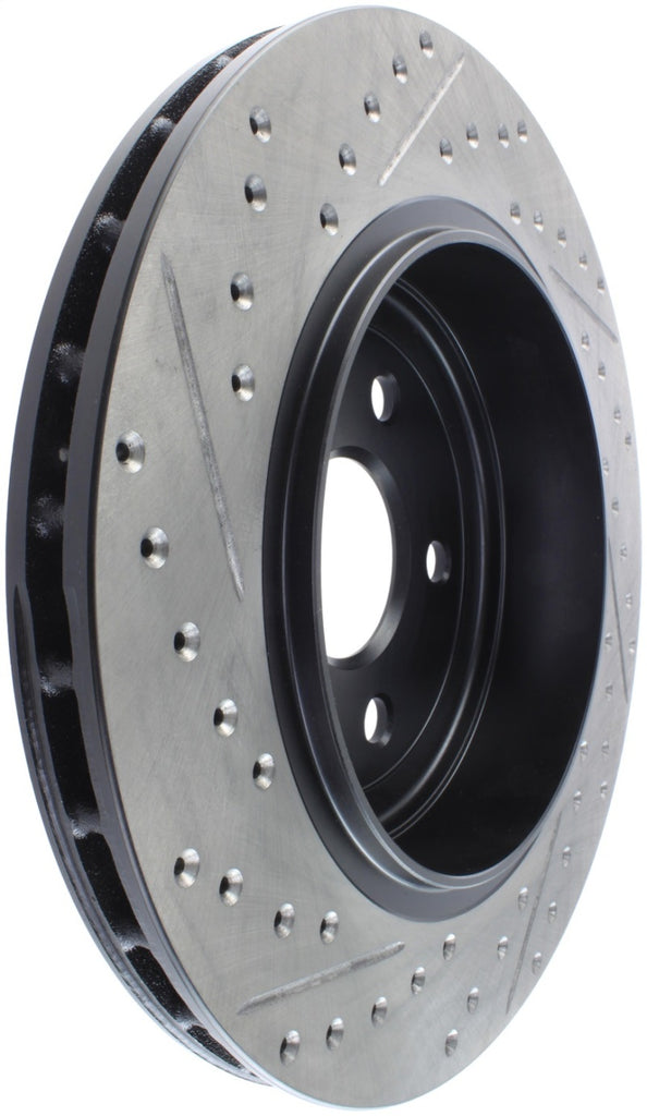 StopTech 12-15 Jeep Cherokee SRT8 Sport Slotted & Drilled Rear Driver Side Brake Rotor - eliteracefab.com