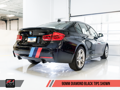 AWE Tuning BMW F3X 340i Touring Edition Axle-Back Exhaust - Diamond Black Tips (90mm) - eliteracefab.com
