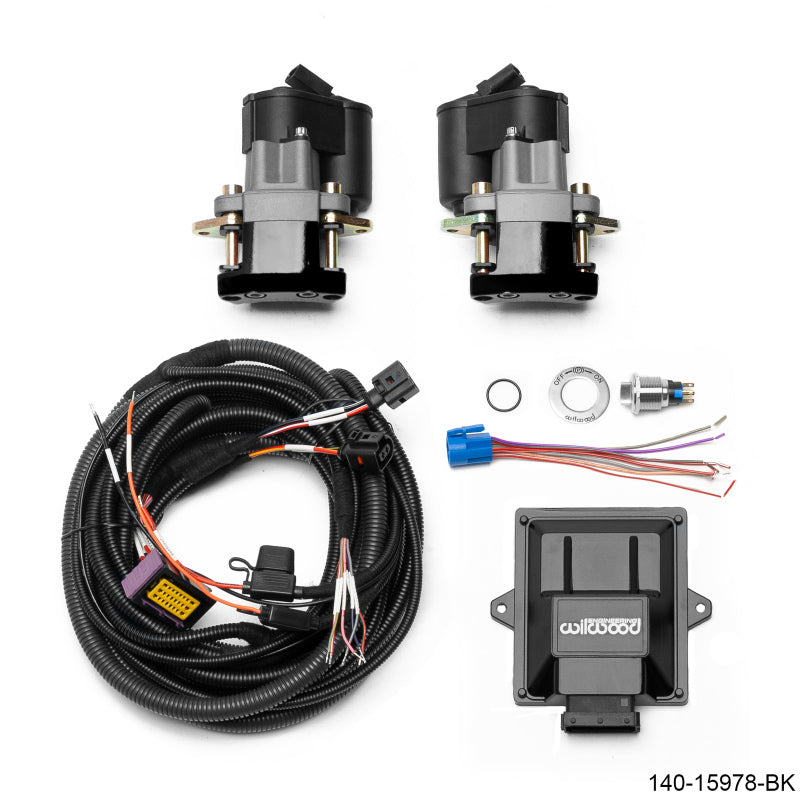 Wilwood Electronic Parking Brake Rear Retrofit Kit - 0.810in Rotor Black - eliteracefab.com