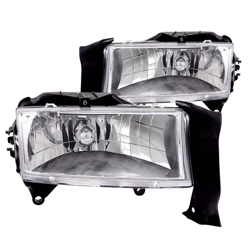 ANZO USA Dodge Dakota / Durango Crystal Headlights Chrome; 1997-2004 - eliteracefab.com