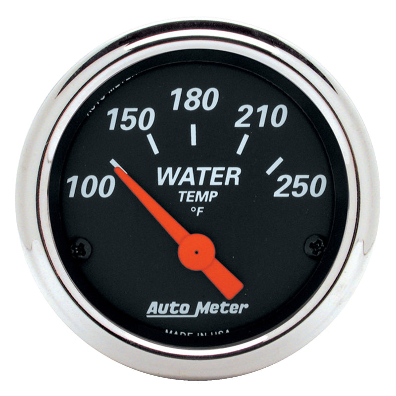 Autometer Designer Black 2 1/16in 250 Deg F Electronic Water Temp Gauge 1436