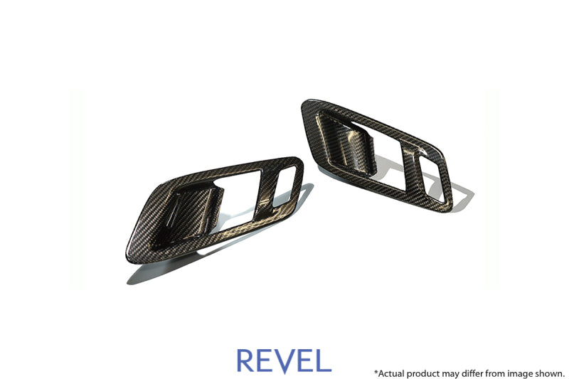 Revel GT Dry Carbon Inner Door Handle Cover 2020 Toyota GR Supra - 2 Pieces - eliteracefab.com