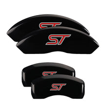 Load image into Gallery viewer, MGP Front set 2 Caliper Covers Engraved Front MGP Black finish silver ch MGP