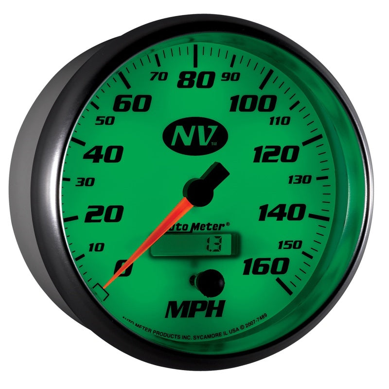 AutoMeter Gauge Speedometer 5in. 160MPH Elec. Programmable NV 7489