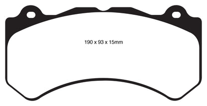 EBC 16+ Cadillac ATS-V 3.6 Twin Turbo Redstuff Front Brake Pads - eliteracefab.com
