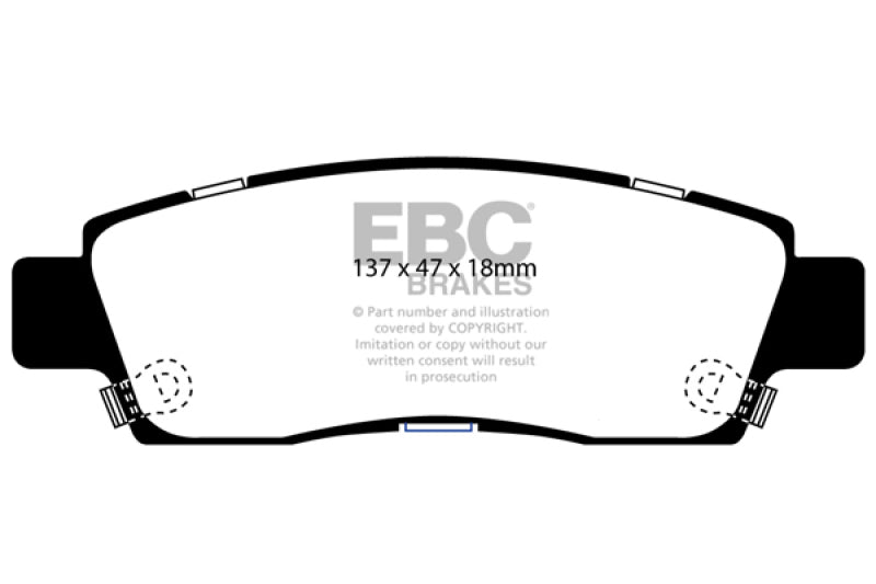 EBC 07+ Buick Enclave 3.6 Yellowstuff Rear Brake Pads - eliteracefab.com