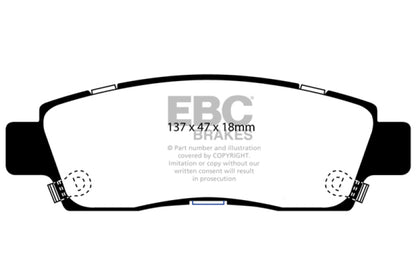 EBC 07+ Buick Enclave 3.6 Yellowstuff Rear Brake Pads - eliteracefab.com