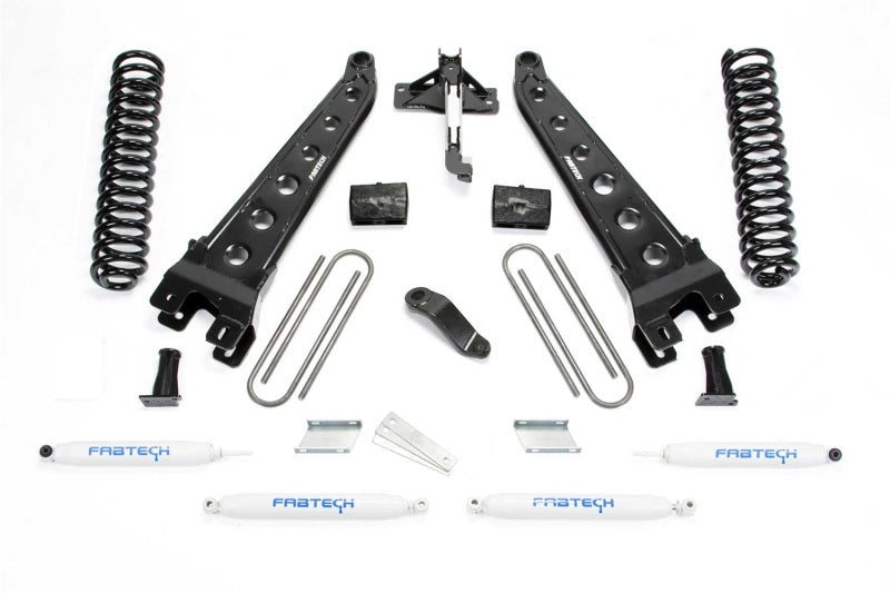 Fabtech 19-20 Ford F450/F550 4WD Diesel 6in Rad Arm Sys w/Coils & Perf Shks - eliteracefab.com