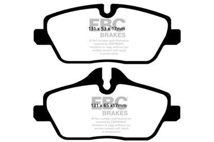 EBC 14+ Mini Hardtop 1.5 Turbo Cooper Yellowstuff Front Brake Pads - eliteracefab.com