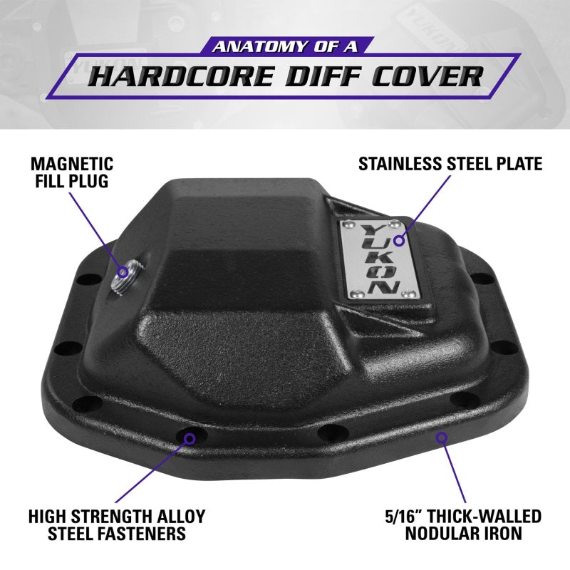 Yukon Gear Hardcore Rear Nodular Iron Cover for Jeep Wrangler JL Dana 44/220mm Yukon Gear & Axle