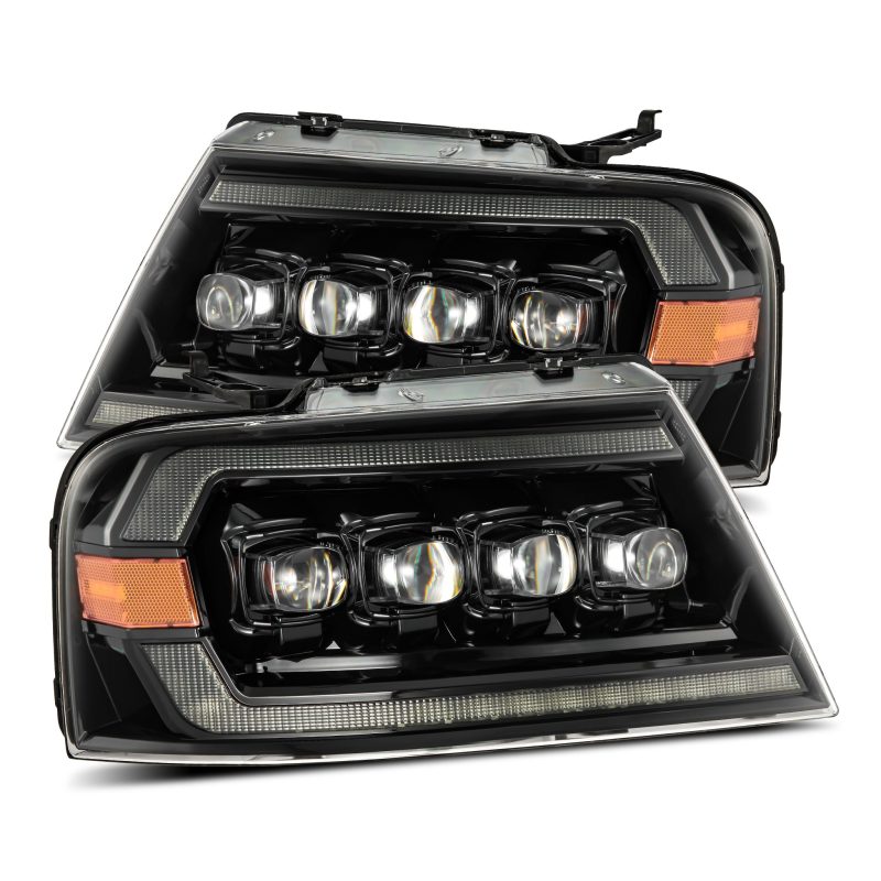 AlphaRex 880130 04-08 Ford F-150 (No 2004 Heritage) NOVA-Series LED Proj HL Chrome w/Actv Light / Seq. Sig