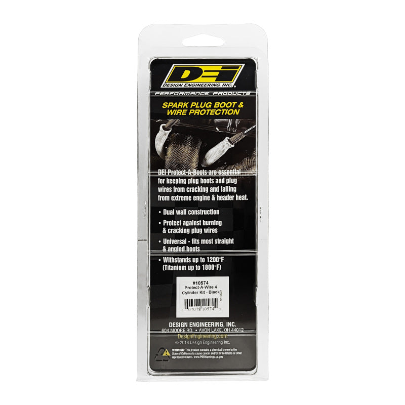 DEI Protect-A-Wire 4 Cylinder Kit - Black DEI