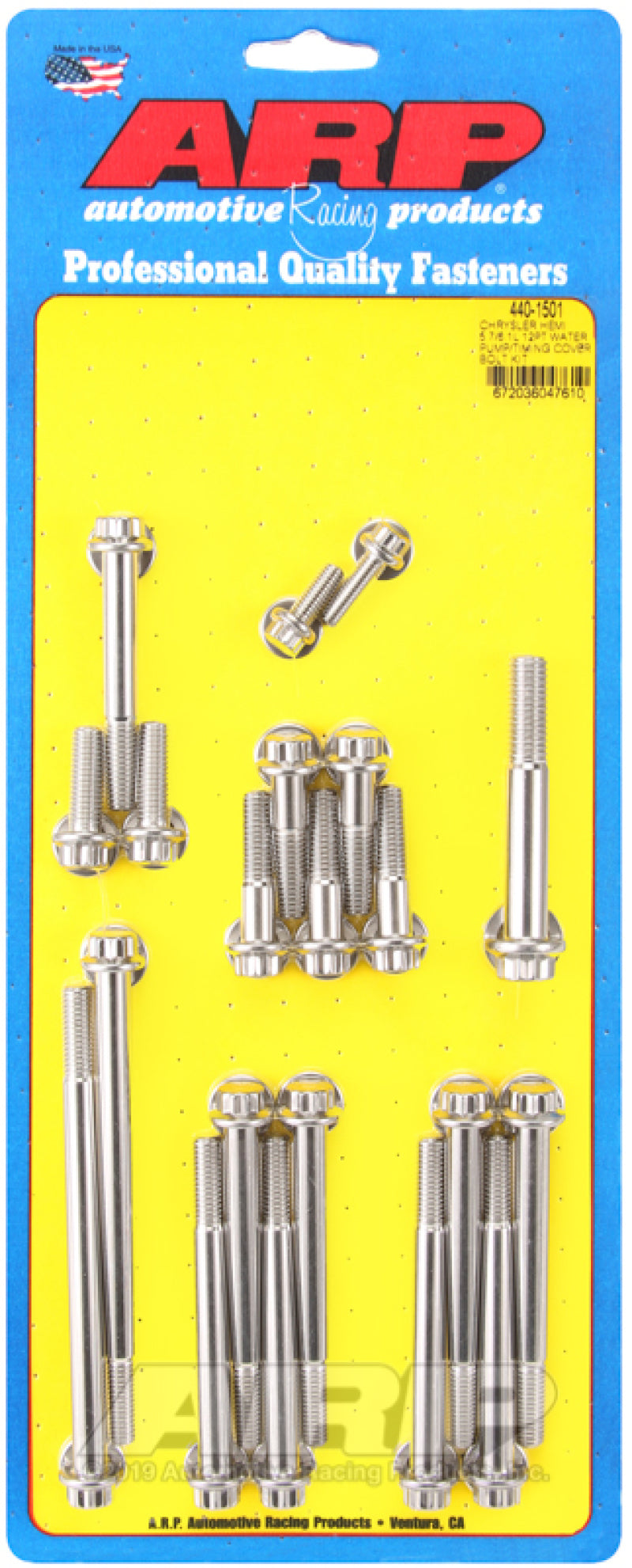 ARP Chrysler Hemi 5.7/6.1L Stainless Steel 12pt Water Pump/Timing Cover Bolt Kit ARP