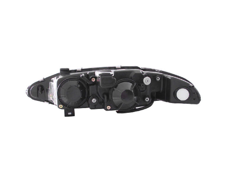 ANZO 121377 - ANZO USA Mitsubishi Eclipse Projector Headlights W/ Halo Black G2; 1997-1999 - eliteracefab.com