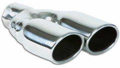 Vibrant Dual 3.25in x 2.75in Oval SS Exhaust Tip (Single Wall Angle Cut Rolled Edge) - eliteracefab.com
