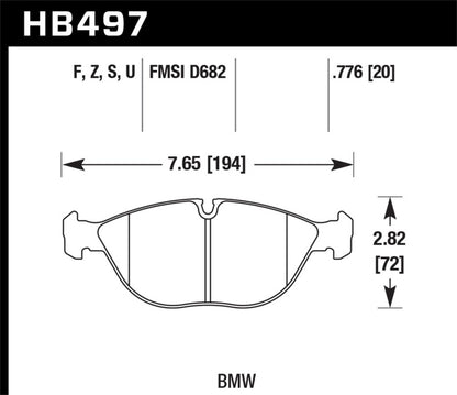 Hawk Performance HPS 5.0 Front Brake Pads - HB497B.776 Hawk Performance