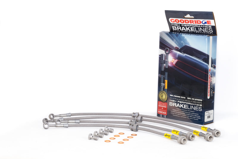 Goodridge 01-03 Mazda Protege 5 / 01-03 Protege (Rear Disc - Inc MP-3/MazdaSpeed) SS Brake Line Kit - eliteracefab.com