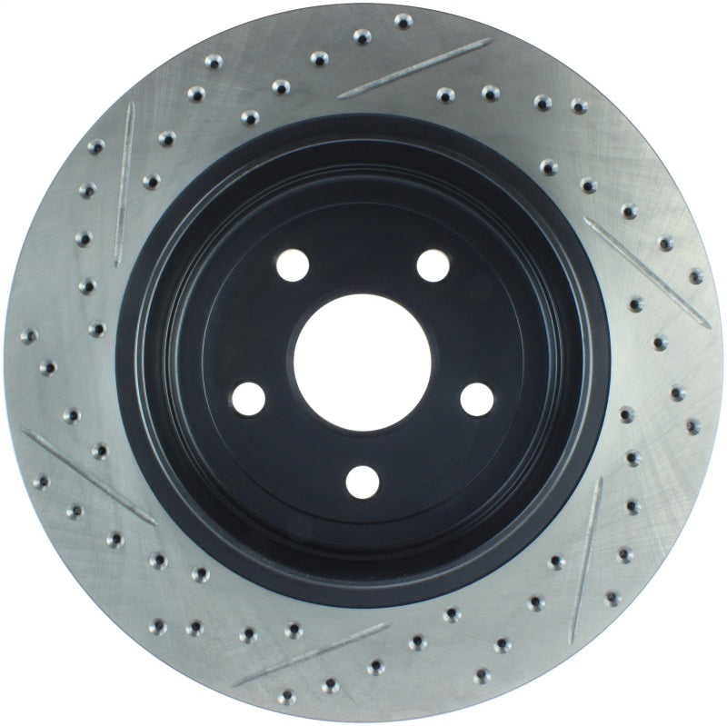 StopTech 12-15 Jeep Cherokee SRT8 Sport Slotted & Drilled Rear Driver Side Brake Rotor - eliteracefab.com