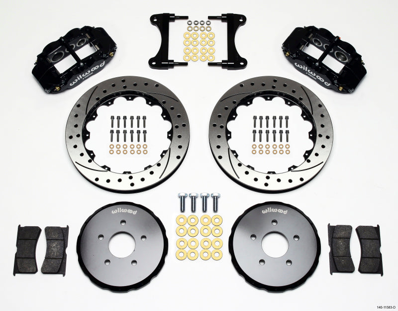Wilwood Narrow Superlite 6R Front Hat Kit 13.06in Drilled Nissan 370Z/Fiti G37 Wilwood