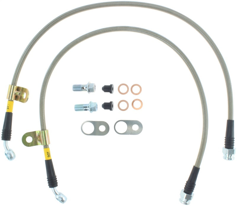 STOPTECH 06-15 MAZDA MIATA STAINLESS STEEL FRONT BRAKE LINE KIT FOR 4300, 950.45007 - eliteracefab.com