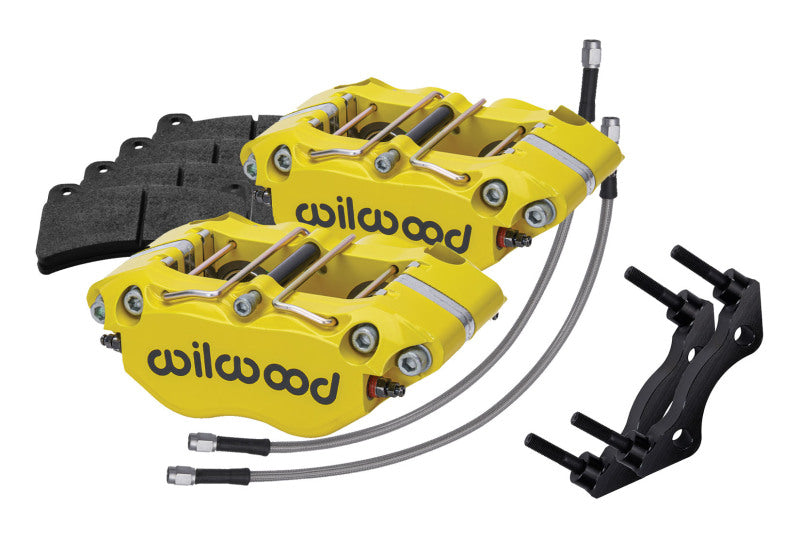 Wilwood 84-89 Porsche 911 Rear Dynapro Caliper Kit 3in MT - Yellow Wilwood