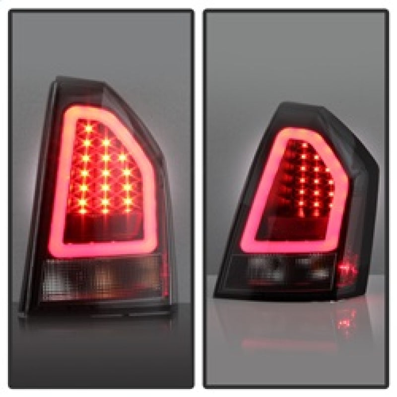 Spyder Chrysler 300C 05-07 V2 Light Bar LED Tail Lights - Black ALT-YD-C305V2-LED-BK - eliteracefab.com