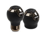 Momo Gotham Shift Knob - Black Leather, Dark Chrome Insert GOTBK1