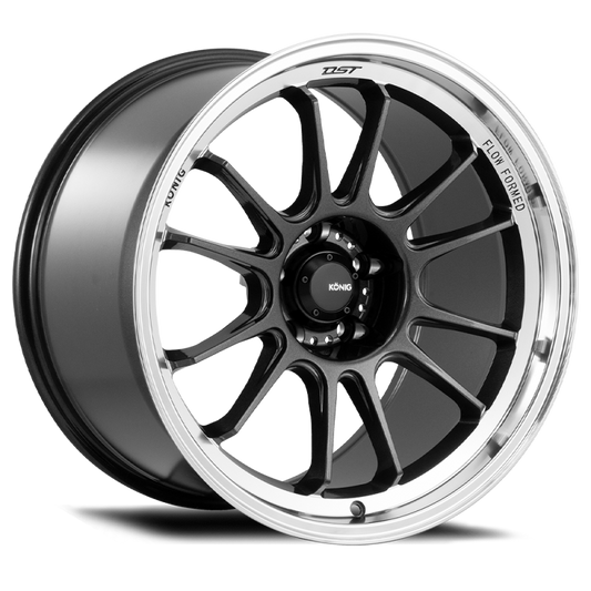 Konig Hypergram 18x8.5 5x112 ET43 Metallic Carbon w/ Machined Lip - eliteracefab.com