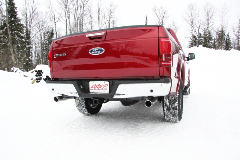 MBRP 2015 Ford F-150 5.0L 3in Cat Back Dual Split Rear Exit Black Exhaust System - eliteracefab.com