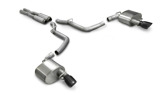 Corsa 05-10 Dodge Charger SRT-8 6.1L V8 Black Xtreme Cat-Back Exhaust CORSA Performance