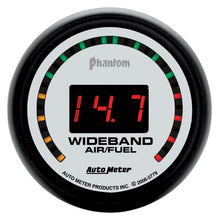 Load image into Gallery viewer, Autometer Phantom 52mm Digital 10:1-17:1 Street Wideband Air/Fuel Ratio Gauge.